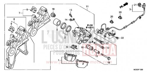REAR BRAKE CALIPER NC700XAD de 2013